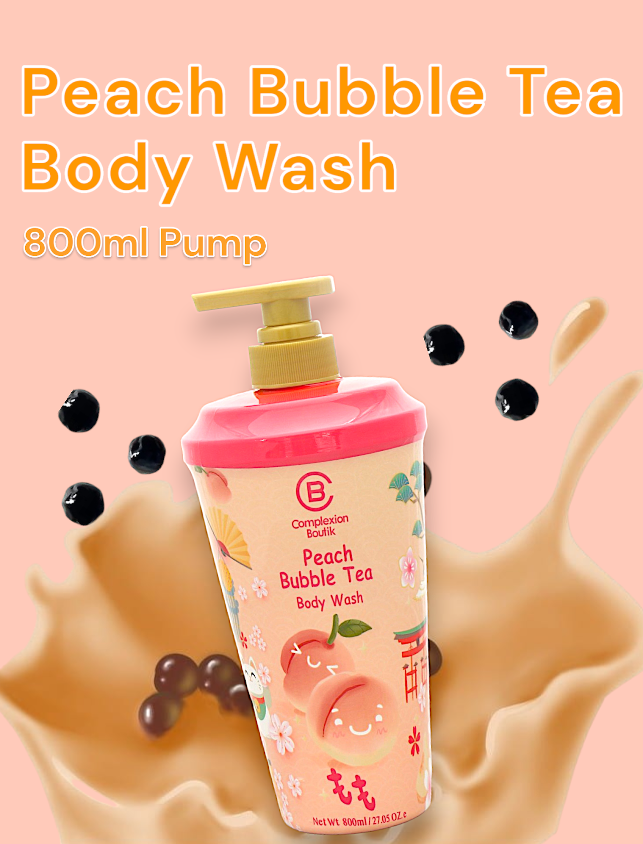 Peach Bubble Tea Body Wash